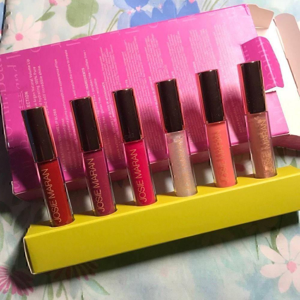 Josie Maran Divine Shine Lip Gloss 6 Piece Set NIB - Picture 3 of 12